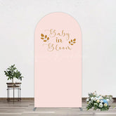 Lofaris Sweet Pink Boho Leaves Baby Shower Arch Backdrop
